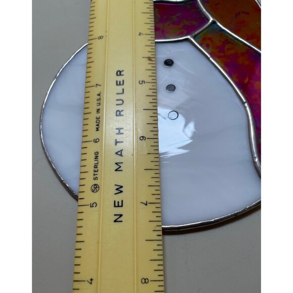 Adorable Stained Glass Snowman Sun Catcher 7.5” by 5” - Picture 7 of 8